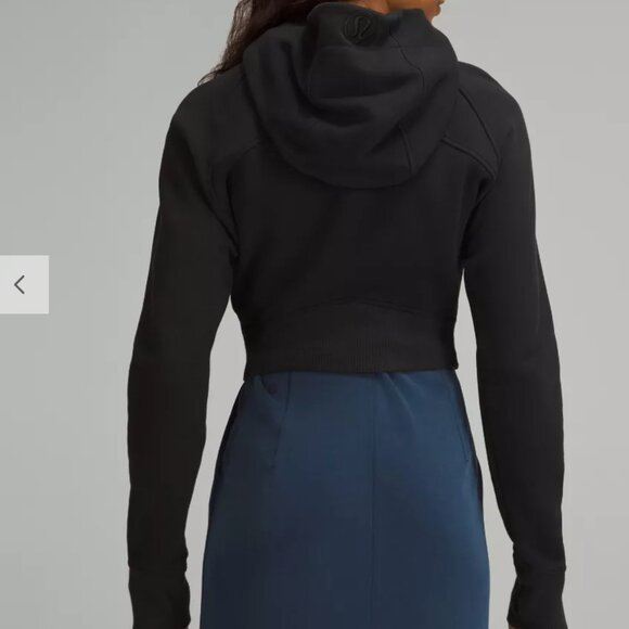 NWT LULULEMON Scuba Full-Zip Cropped Hoodie BLACK SIZE 6 SIZE 8 ALL TAGS NEW - Picture 2 of 11